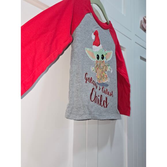 Star Wars “Galaxy’s Cutest Child” Grogu Holiday Shirt 3T - Picture 4 of 11